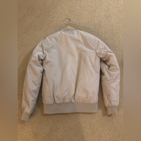 Men's Han Kjobenhavn Beige Nylon Bomber Jacket **Small** - Picture 10 of 13